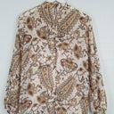 Second-Hand - Witchery Muted Paisley High Neck Blouse Size 10 - SwapUp