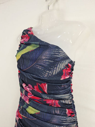 Second-Hand - Witchery Tropical Beach Ruched Dress Size XS - SwapUp