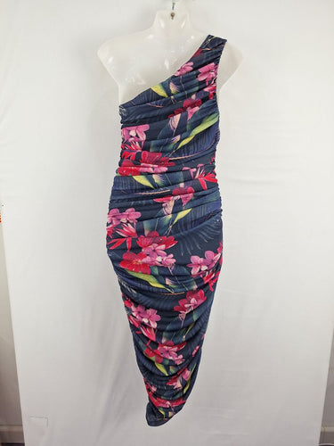 Second-Hand - Witchery Tropical Beach Ruched Dress Size XS - SwapUp