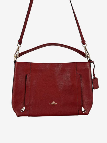 Coach Elegant Maroon Leather Handbag