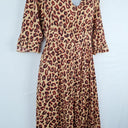 Second-Hand - Scotch & Soda Funky Leopard Print Buttoned Dress Size XS - SwapUp