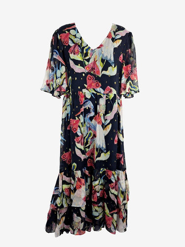 Gorman Modest Glimmering Buttefly Patterned Dress Size 12