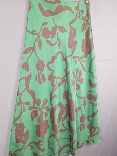 Second-Hand - Seed Mint Green Abstract Floral Skirt Size 8 - SwapUp