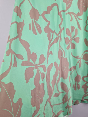 Second-Hand - Seed Mint Green Abstract Floral Skirt Size 8 - SwapUp