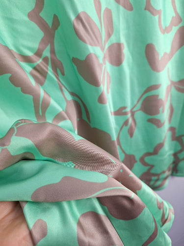 Second-Hand - Seed Mint Green Abstract Floral Skirt Size 8 - SwapUp