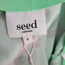 Second-Hand - Seed Mint Green Abstract Floral Skirt Size 8 - SwapUp