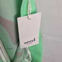 Second-Hand - Seed Mint Green Abstract Floral Skirt Size 8 - SwapUp