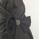 Second-Hand - Liz Jordan Fancy Bow V Neck Midi Dress Size 14 - SwapUp