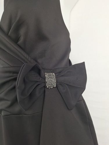 Second-Hand - Liz Jordan Fancy Bow V Neck Midi Dress Size 14 - SwapUp