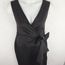 Second-Hand - Liz Jordan Fancy Bow V Neck Midi Dress Size 14 - SwapUp