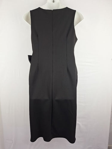 Second-Hand - Liz Jordan Fancy Bow V Neck Midi Dress Size 14 - SwapUp