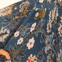 Second-Hand - Witchery Semi Sheer Dark Turquoise Floral Blouse Size 10 - SwapUp