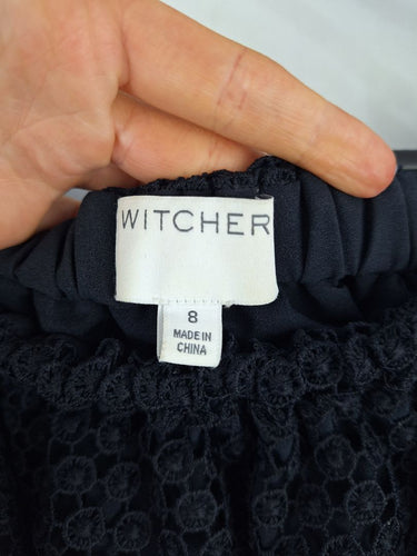 Second-Hand - Witchery Polished Crocheted Off The Shoulder Dress Size 8 - SwapUp