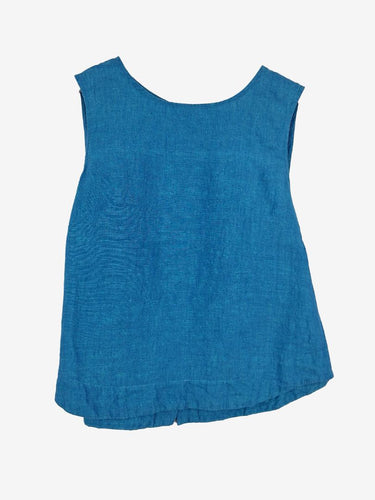 Gorman Cornflower Linen Blend Top Size 10