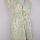 Second-Hand - Atmos & Here Sage Iris Linen Blend Mini Dress Size 12 - SwapUp