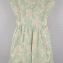 Second-Hand - Atmos & Here Sage Iris Linen Blend Mini Dress Size 12 - SwapUp