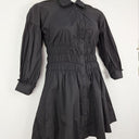 Second-Hand - White Sandstorm Cinched Button Up Polo Mini Dress Size M - SwapUp