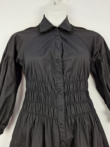 Second-Hand - White Sandstorm Cinched Button Up Polo Mini Dress Size M - SwapUp