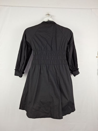 Second-Hand - White Sandstorm Cinched Button Up Polo Mini Dress Size M - SwapUp