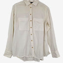 Second-Hand - French Connection Pure White Cotton Shirt Size 8 - SwapUp