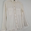 Second-Hand - French Connection Pure White Cotton Shirt Size 8 - SwapUp