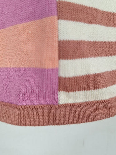 Second-Hand - Olas Mismatch Stripe Side Tie Top Size 12 - SwapUp