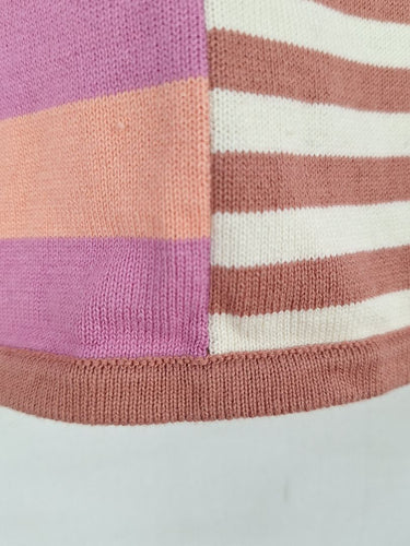 Second-Hand - Olas Mismatch Stripe Side Tie Top Size 12 - SwapUp