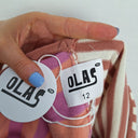 Second-Hand - Olas Mismatch Stripe Side Tie Top Size 12 - SwapUp