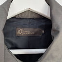 Second-Hand - David Lawrence Steel Grey Cropped Trench Coat Size 12 - SwapUp