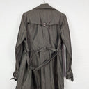 Second-Hand - David Lawrence Steel Grey Cropped Trench Coat Size 12 - SwapUp