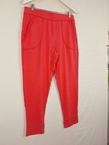 Second-Hand - Verge Bright Pink Mesh Panel Tracksuit Pants Size 12 - SwapUp