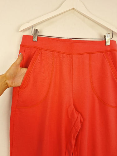 Second-Hand - Verge Bright Pink Mesh Panel Tracksuit Pants Size 12 - SwapUp