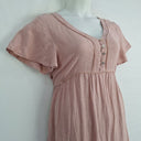Second-Hand - Humidity Dusty Pink Cottage Living Linen Blend Dress Size 12 - SwapUp