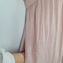 Second-Hand - Humidity Dusty Pink Cottage Living Linen Blend Dress Size 12 - SwapUp