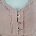 Second-Hand - Humidity Dusty Pink Cottage Living Linen Blend Dress Size 12 - SwapUp