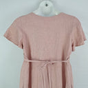 Second-Hand - Humidity Dusty Pink Cottage Living Linen Blend Dress Size 12 - SwapUp