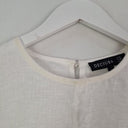 Second-Hand - Decjuba Linen Semi Sheer Fringe Seam Top Size 10 - SwapUp