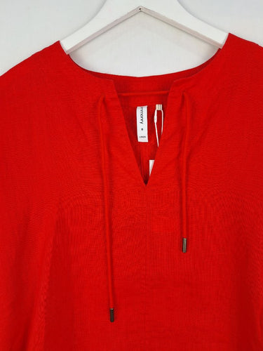 Second-Hand - Commonry Poppy Linen Side Split Tunic Top Size 8 - SwapUp