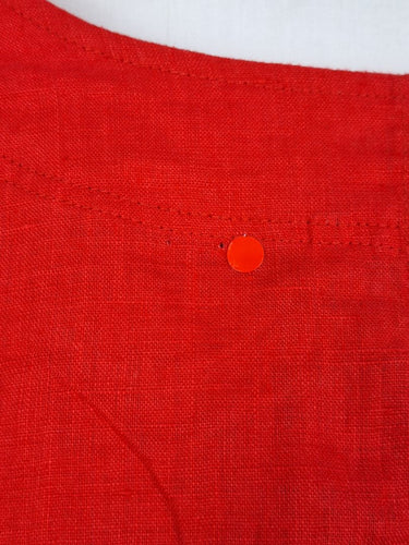 Second-Hand - Commonry Poppy Linen Side Split Tunic Top Size 8 - SwapUp