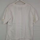 Second-Hand - Commonry Crisp White Linen Tie Neck Tunic Top Size 8 - SwapUp