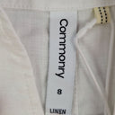 Second-Hand - Commonry Crisp White Linen Tie Neck Tunic Top Size 8 - SwapUp