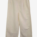 Second-Hand - Seed Cream Pleat Front Elevated Linen Blend Pants Size 12 - SwapUp