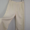 Second-Hand - Seed Cream Pleat Front Elevated Linen Blend Pants Size 12 - SwapUp