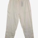 Second-Hand - Zoe Kratzmann Staple Crisp White Linen Ankle Pants Size M - SwapUp
