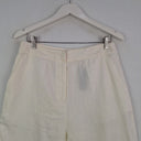 Second-Hand - Zoe Kratzmann Staple Crisp White Linen Ankle Pants Size M - SwapUp