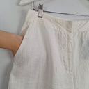 Second-Hand - Zoe Kratzmann Staple Crisp White Linen Ankle Pants Size M - SwapUp
