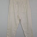 Second-Hand - Zoe Kratzmann Staple Crisp White Linen Ankle Pants Size M - SwapUp