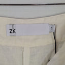 Second-Hand - Zoe Kratzmann Staple Crisp White Linen Ankle Pants Size M - SwapUp