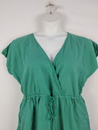 Second-Hand - Chasing Unicorns Pine Green V Neck Jumpsuit Size OSFA - SwapUp
