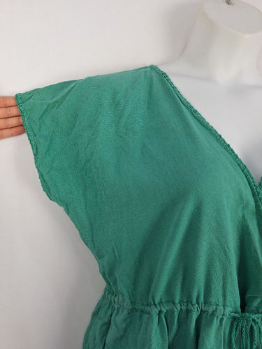 Second-Hand - Chasing Unicorns Pine Green V Neck Jumpsuit Size OSFA - SwapUp